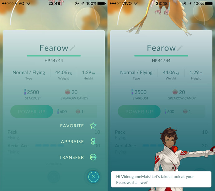 Pokémon GO: função Pokémon Appraisal