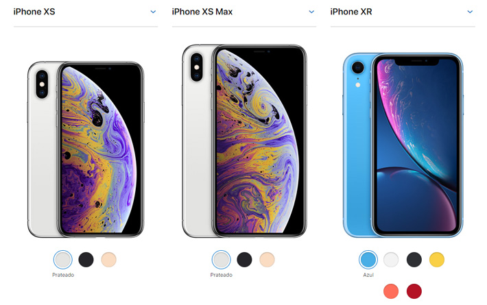 iPhone XS, XS Max e XR
